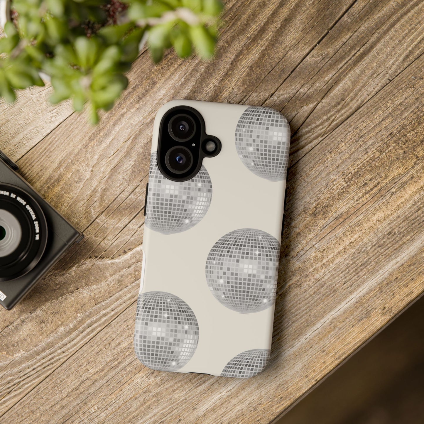 Disco Glam Phone Case - Durable Tough Case with Mirror Ball Design
