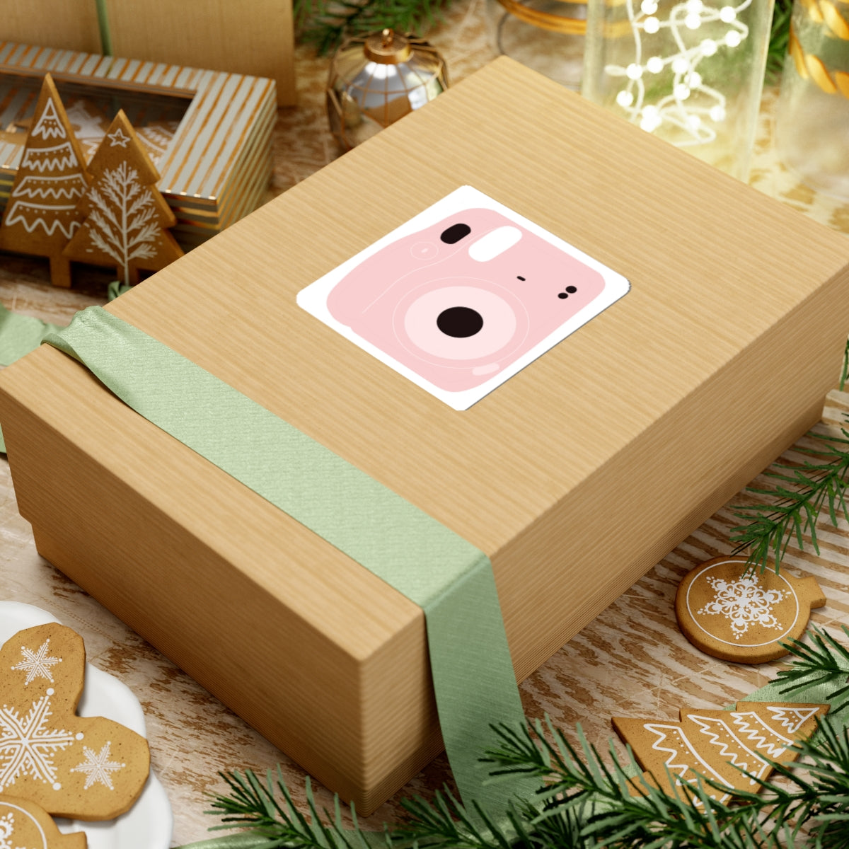 Cute Pink Camera Kiss-Cut Stickers | Aesthetic Laptop & Journal Décor
