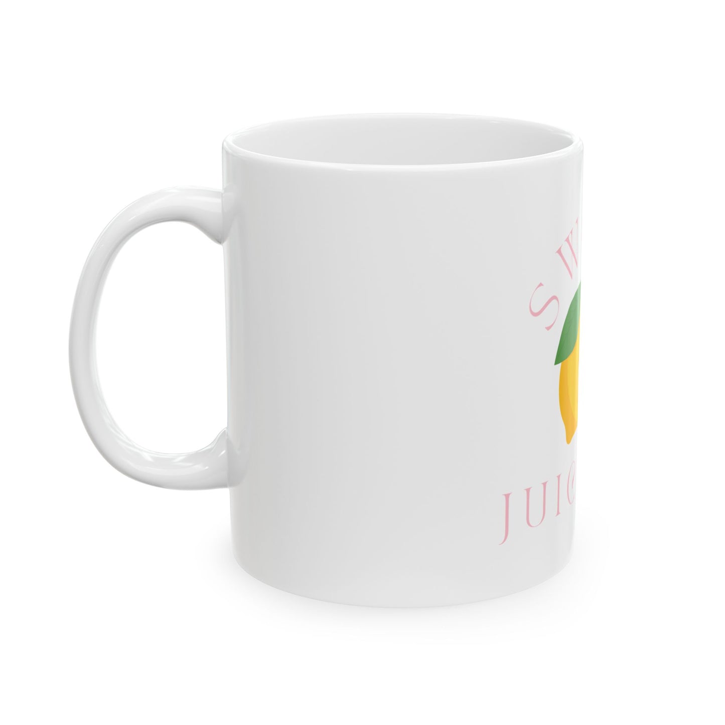 Swoon Juice Bar Ceramic Mug - Fun Lemon Design for Refreshing Sips